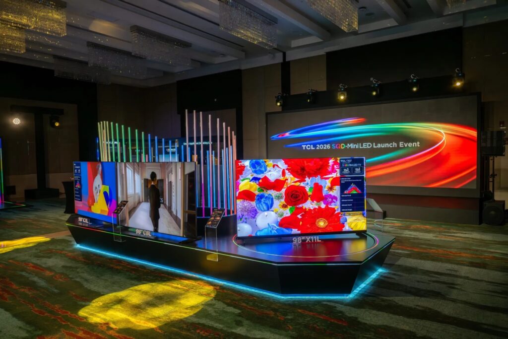 TCL SQD-Mini LED TVs Arrive in the UAE for 2026, Bringing the C7L, C8L, and X11L to a Region Ready for Next-Generation Viewing TCL SQD-Mini LED television display showcasing advanced mini LED technology and next-generation picture quality