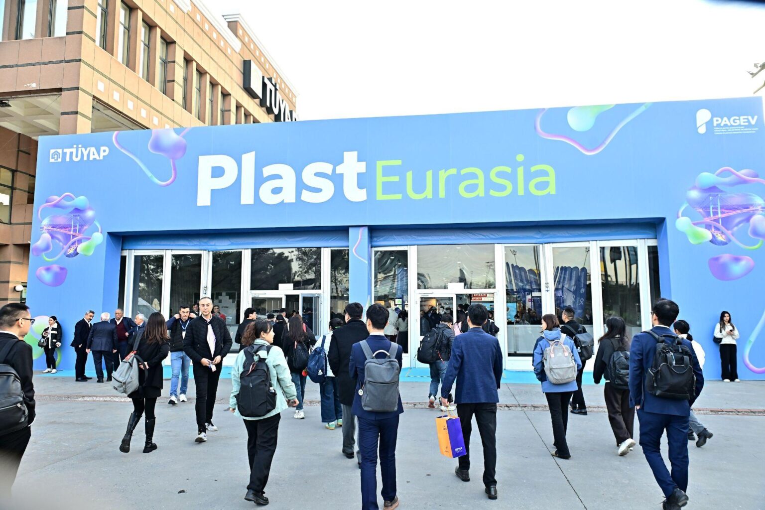 Ninety percent of space sold as Plast Eurasia courts European buyers for 35th edition Ninety percent of space sold as Plast Eurasia courts European buyers for 35th edition: the Plast Eurasia entrance at Tüyap Fair and Congress Center, Istanbul